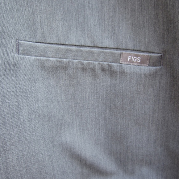 Figs Women's Casma Pockets Scrub Top XXL Gray Healthcare Uniform Work Comfort - Picture 4 of 11